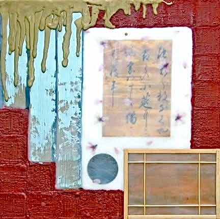 Untitled /                           Encaustic & Mixed Media on Birch Plywood                                       16”x16”