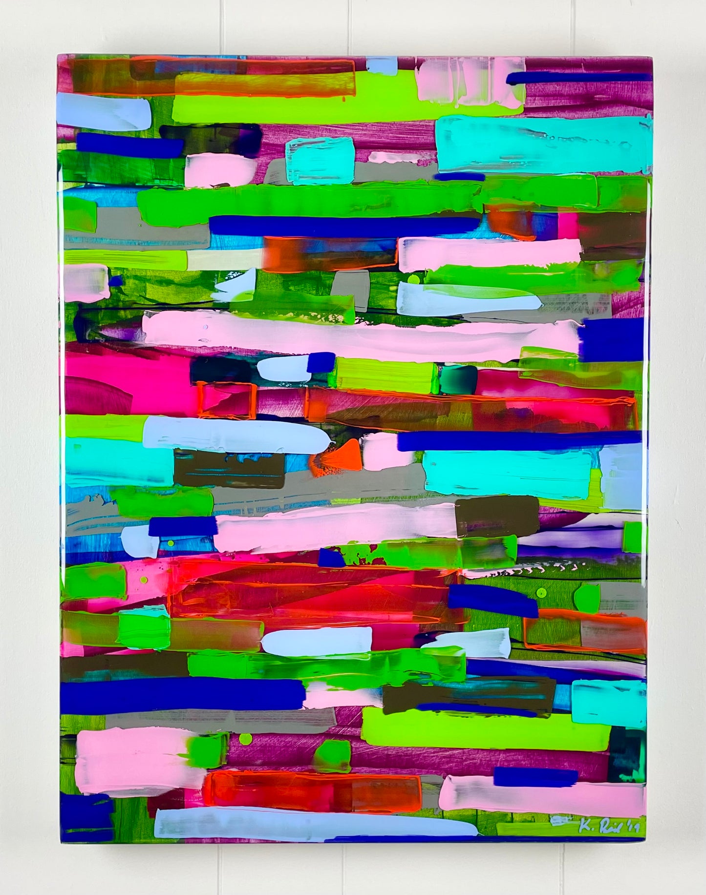 Prism 11 / Acrylic between layered Epoxy Resin on Wood Panel 

24”x20”