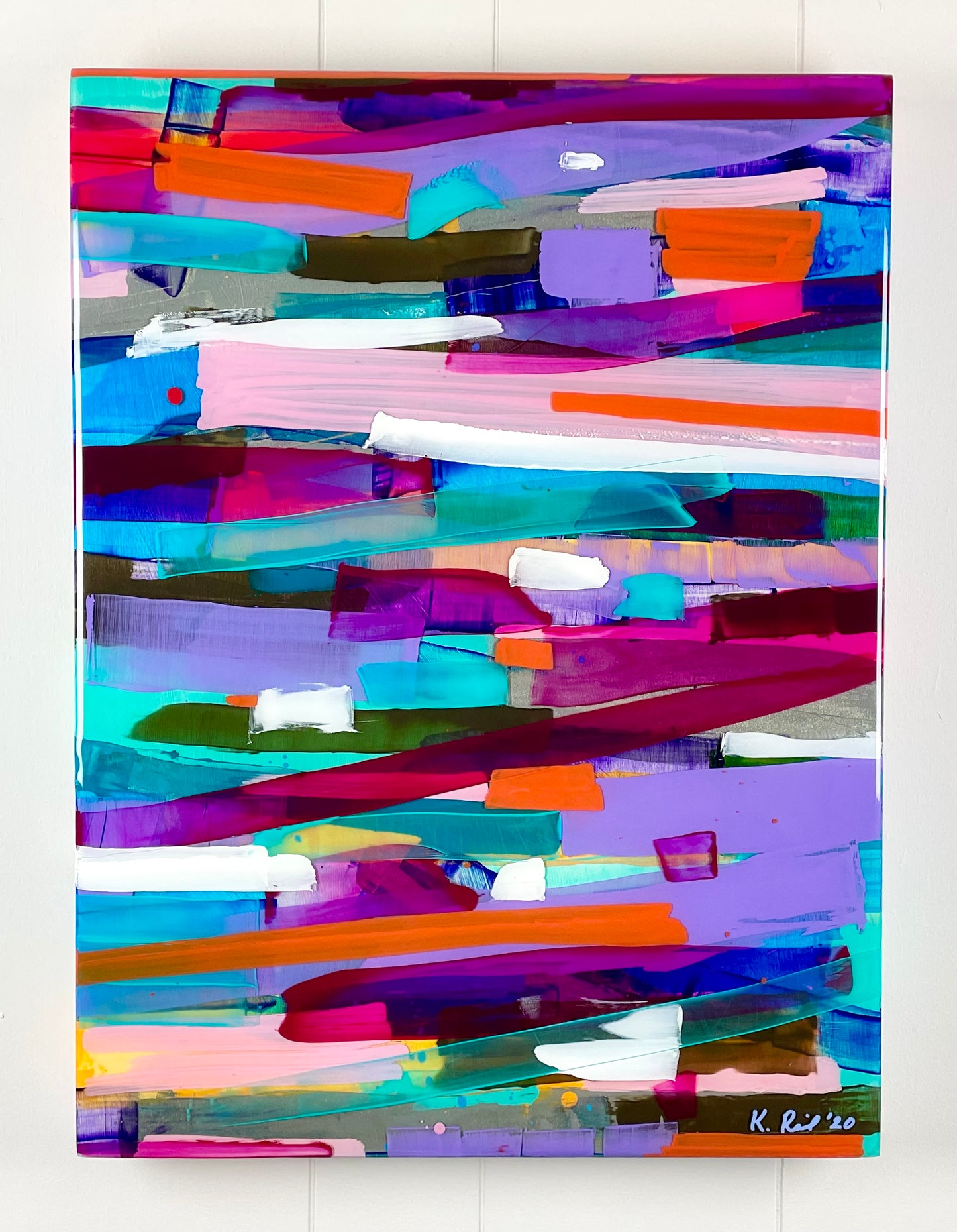 Prism 10 / Acrylic between layered Epoxy Resin on Wood Panel 

24”x20”