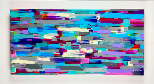 Prism 9 / Acrylic between layered Epoxy Resin on Canvas 

36”x18”