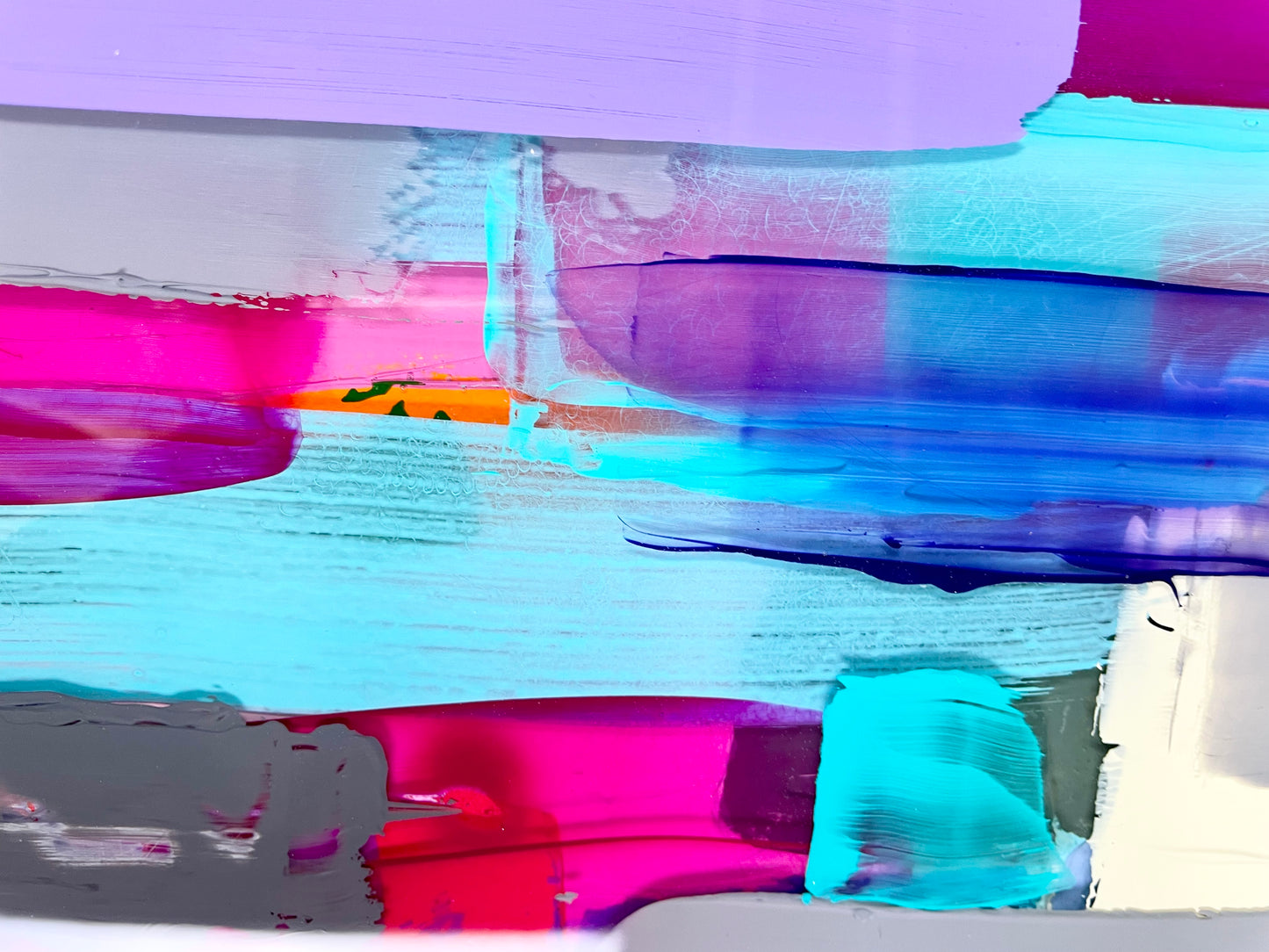 Prism 9 / Acrylic between layered Epoxy Resin on Canvas 

36”x18”